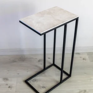 tafel van marmer keramiek staal zwart genaamd Antwerpen